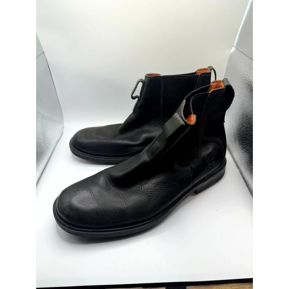 Timberland Mt. Washington City 88580 Mens 12 M Chelsea Black Leather Ankle Boots